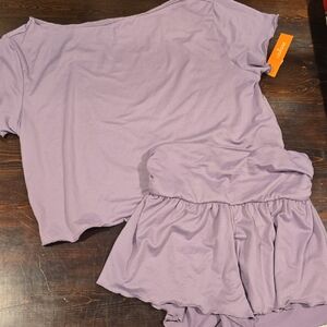 NWT Colsie Lavender Two-Piece Lounge Set - Extra Small (XS) - Crop Top & Shorts